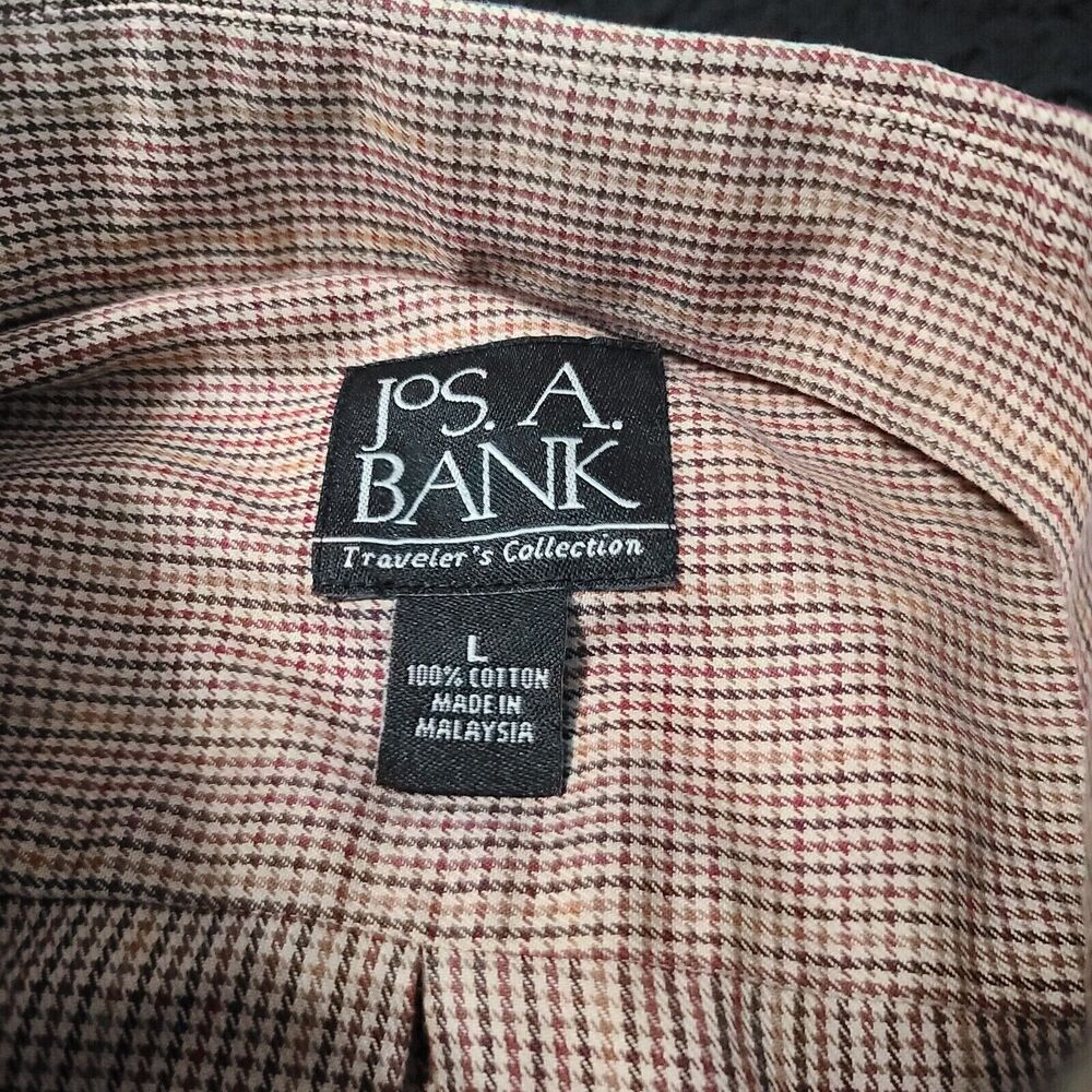 Jos A Bank Mens Button Up Shirt Multicolor Size Large 100% Cotton Long Sleeve - Picture 5 of 12